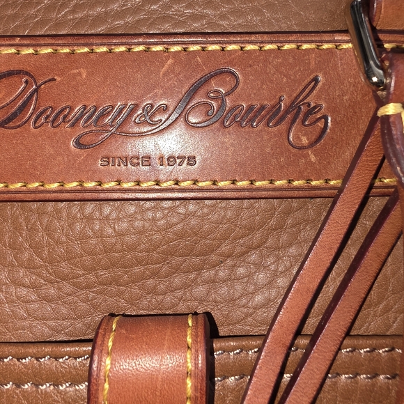 Dooney & Bourke Brown Leather Shoulder Bag - Picture 3 of 11